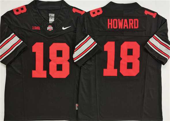 Men%27s Ohio State Buckeyes #18 Will Howard Black 2025 F.U.S.E. Limited Stitched Jersey->ohio state buckeyes->NCAA Jersey